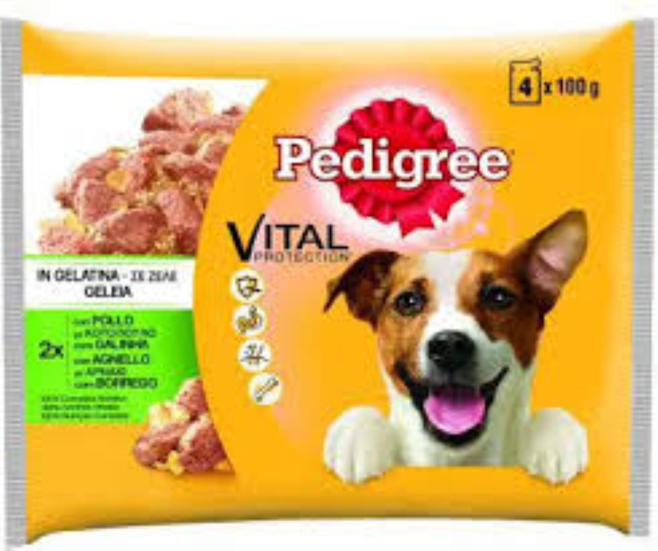 PEDIGREE POUCH ADULT CHICKEN/LAMB IN JELLY 4X100G